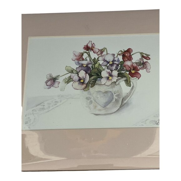 Set of 2 Jodi Jensen Floral Still Life Art Prints – Matted 8x10 Watercolor Style - Picture 3 of 7
